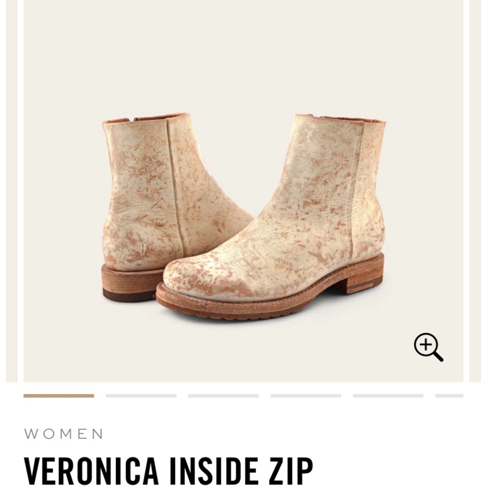 Frye Veronica Inside Zip Boot - rustic white